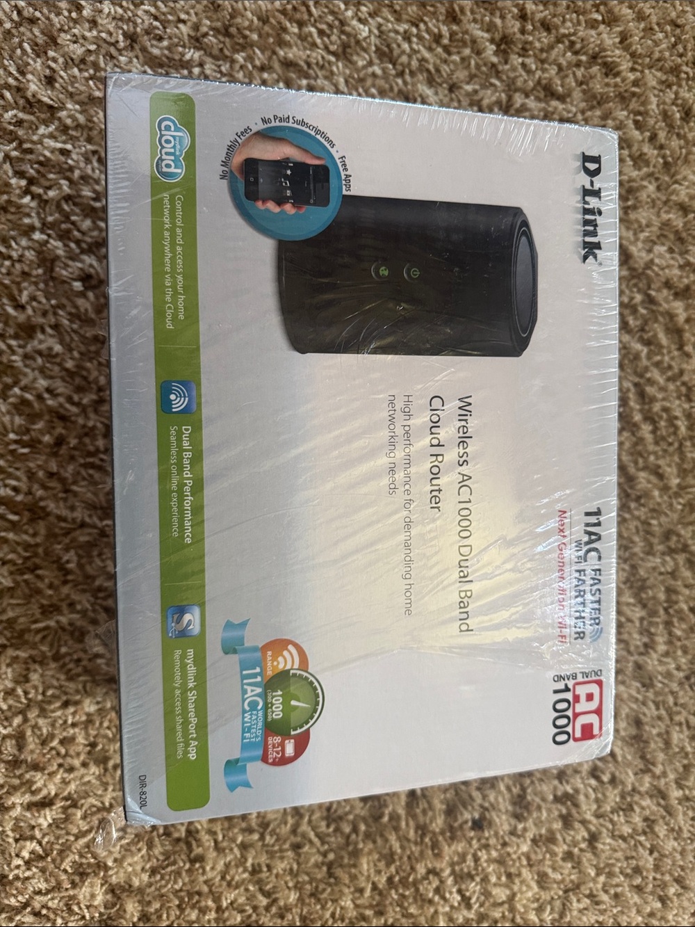 D-Link Black Cylinder Wireless AC1000 Dual-Band Router